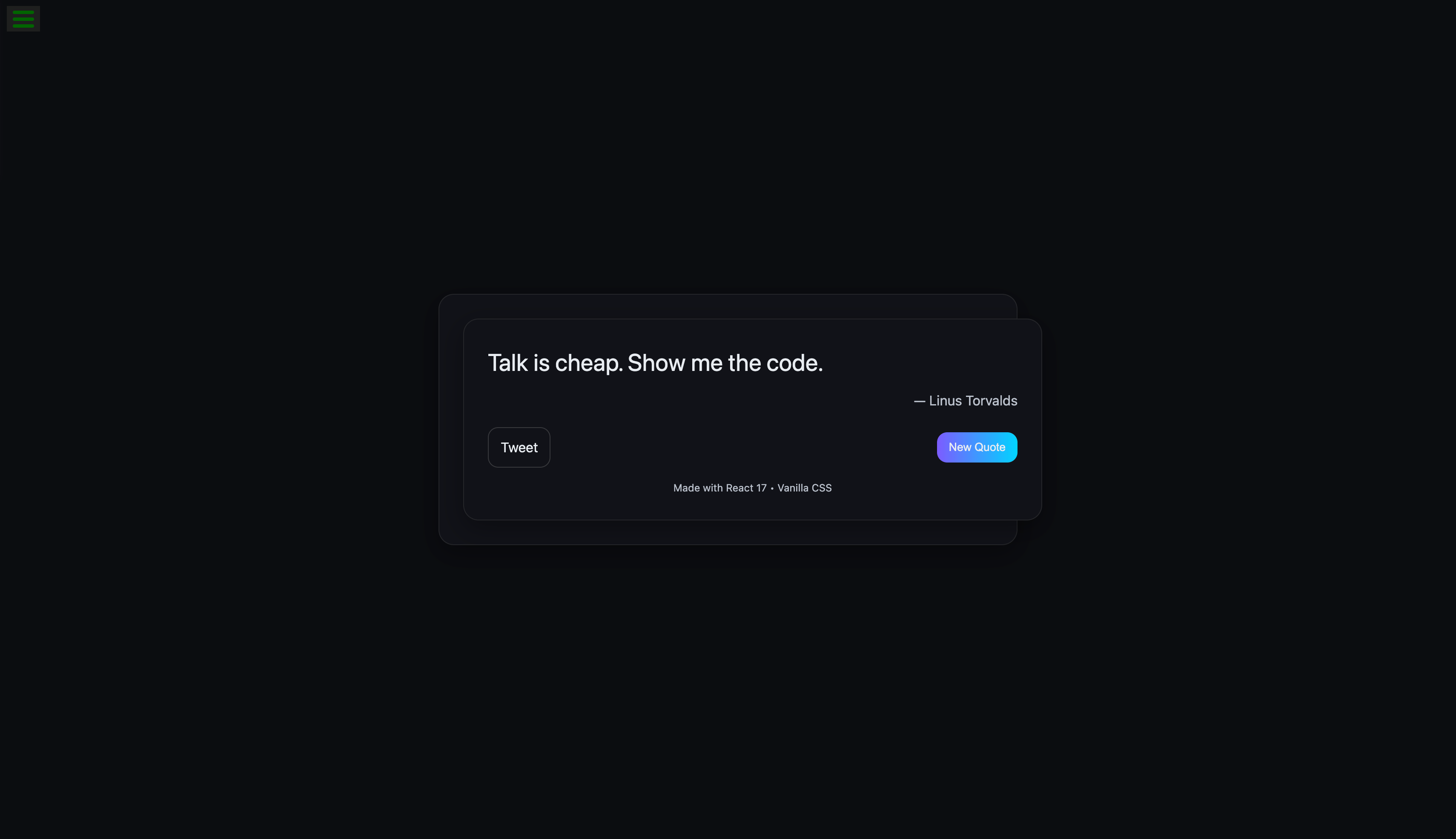 Random Quote Machine preview